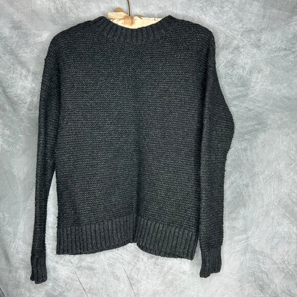 Pendleton Sweater Women Large Tight Knit Thick Heavy Black Winter Minimalist - Picture 3 of 5